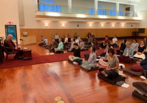 Sitting meditation at Retreat with Bhante Cintita, May 2024